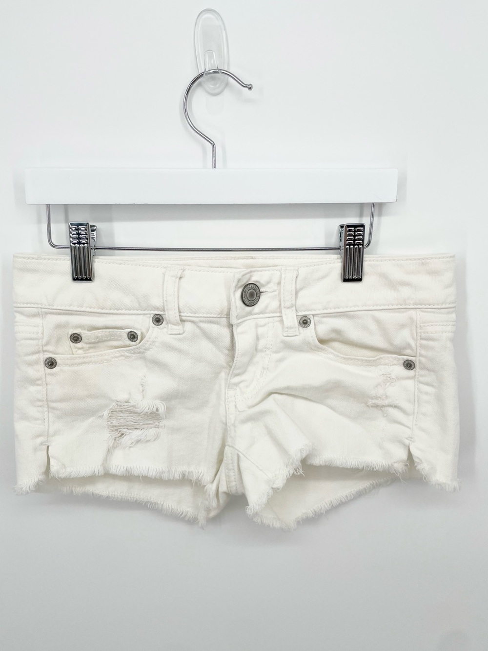 American Eagle 2010 Mini White Denim Shorts